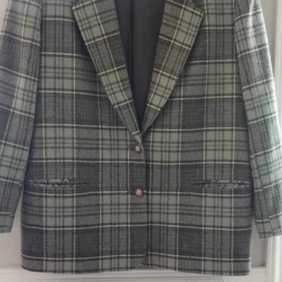 'Alfred Dunner' Plaid Jacket Size 16 Wool blend EUC - Picture 3 of 12